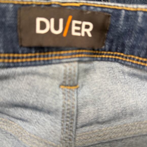 DU/ER L2X Performance Denim Mid Rise Straight Jeans Slim Fit Blue Size 28 x 30 - Picture 11 of 15